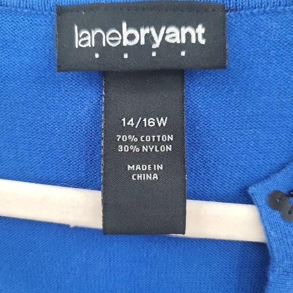 LANE Bryant Jeweled Tunic Sweater 3/4 Sleeves Size 14/16W PLUS - Picture 4 of 6